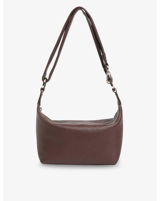 Whistles Nessie Slouchy Leather Cross-body Bag in Brown | Lyst