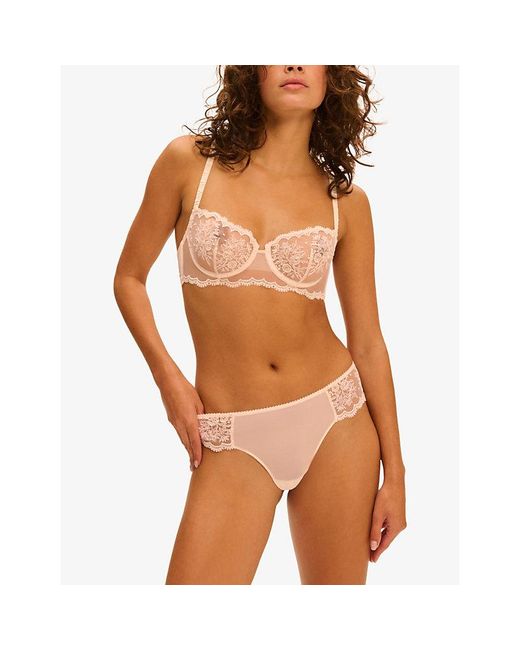 Simone Perele White Half-Cup Underwired Lace Bra