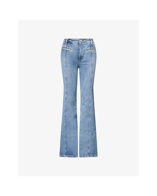 Free People Blue Firecracker Flared-Leg Denim Jeans