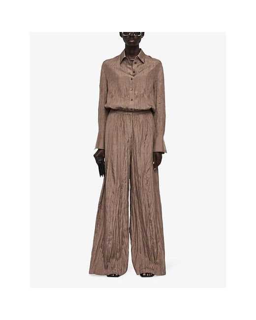 Joseph Brown Thoresby Wide-leg Relaxed-fit Silk-habotai Trousers