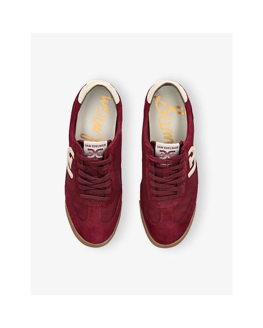 Sam Edelman Red Ivey Suede Trainers