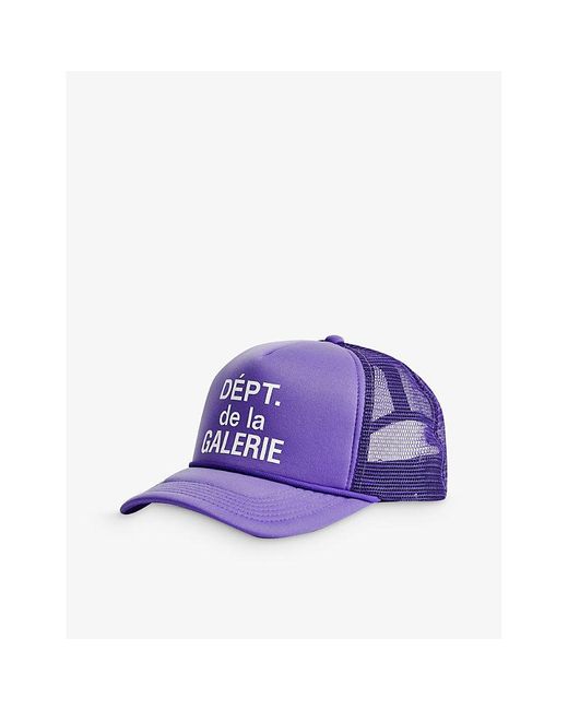 GALLERY DEPT. Purple Logo-print Five-panel Mesh Trucker Cap for men