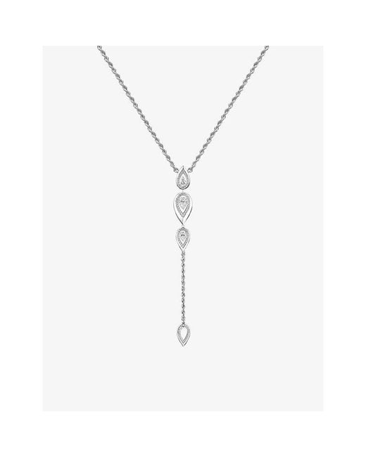 Messika White Fiery Tie And 0.71Ct Diamond Necklace