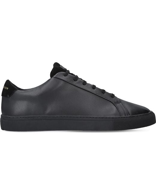 Kurt Geiger Donnie Leather Trainers in Black for Men | Lyst