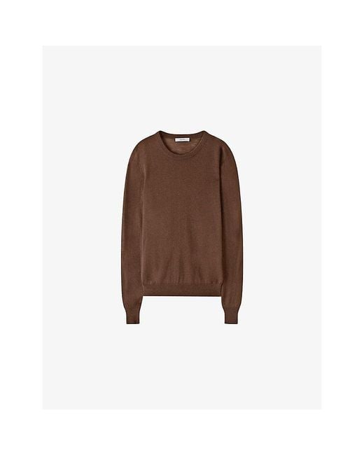 Joseph Brown Cashair Round-Neck Cashmere Jumper