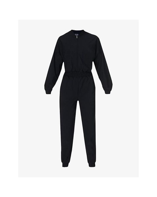 Sweaty Betty Blue Explorer Relaxed-Fit Stretch-Woven Jumpsuit