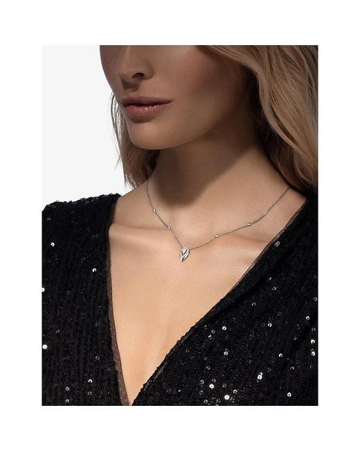 Messika Metallic Fiery And 0.25Ct Diamond Pendant Necklace