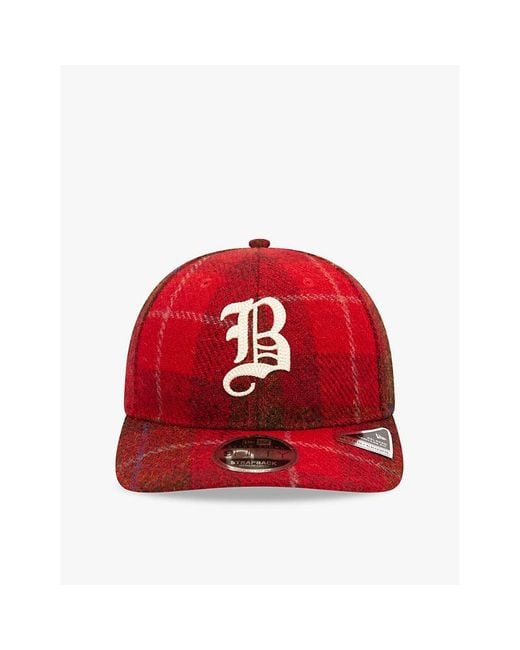 KTZ Red 9Fifty Boston Sox Tweed Baseball Cap for men