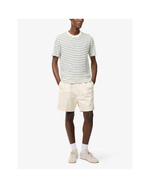 Percival White Ernie Waffle-Knit Cotton T-Shirt for men