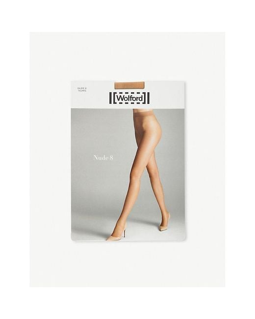 Wolford White Nude 8 Tights