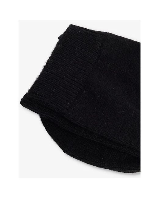 Falke Black Cosy Wool Brand-Print Knit Socks