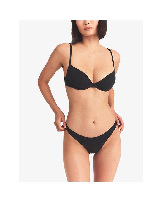 Skims Black Everyday Cotton Thong