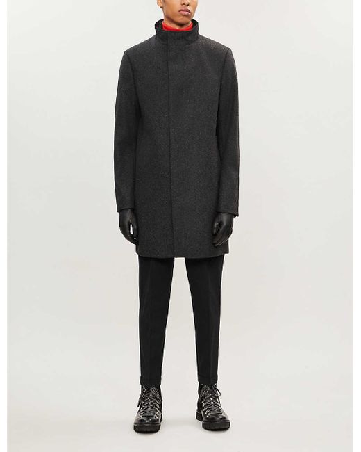 charcoal wool mix coat