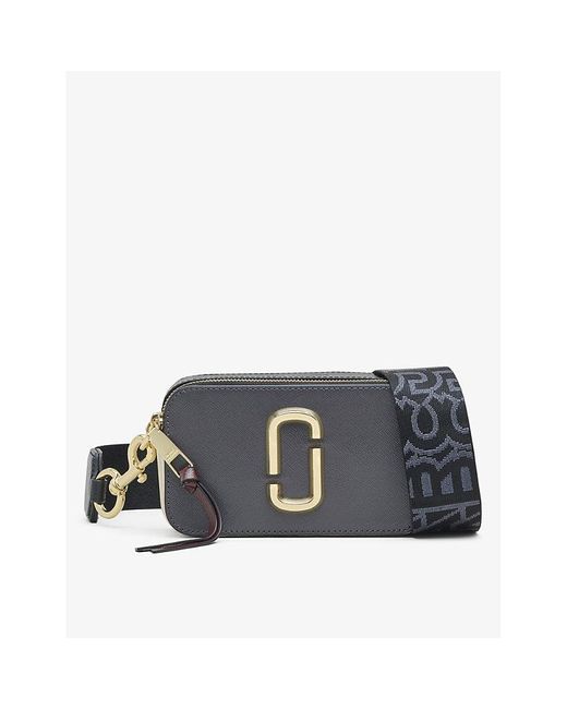 Marc Jacobs Snapshot Leather Crossbody Bag in Gray Lyst