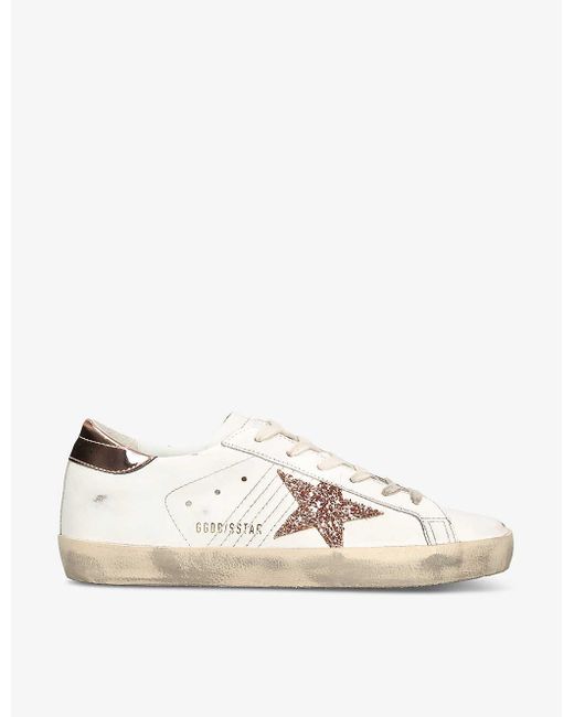 Golden Goose Deluxe Brand Natural Super-star 11705 Leather Low-top Trainers