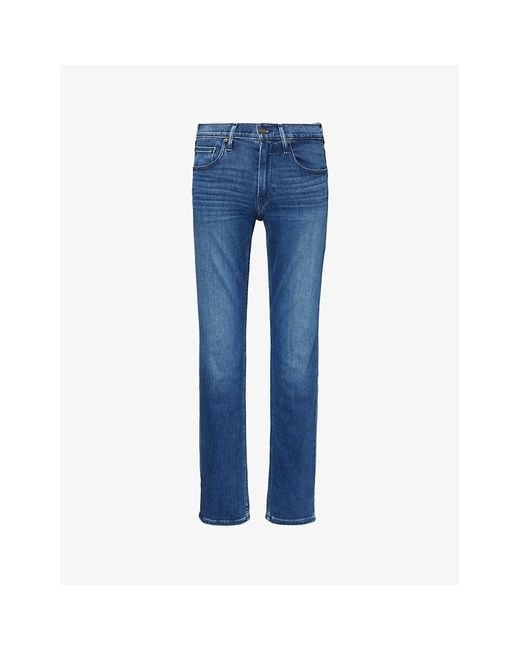 PAIGE Blue Federal Slim-fit Straight-leg Stretch Denim-blend Jeans for men