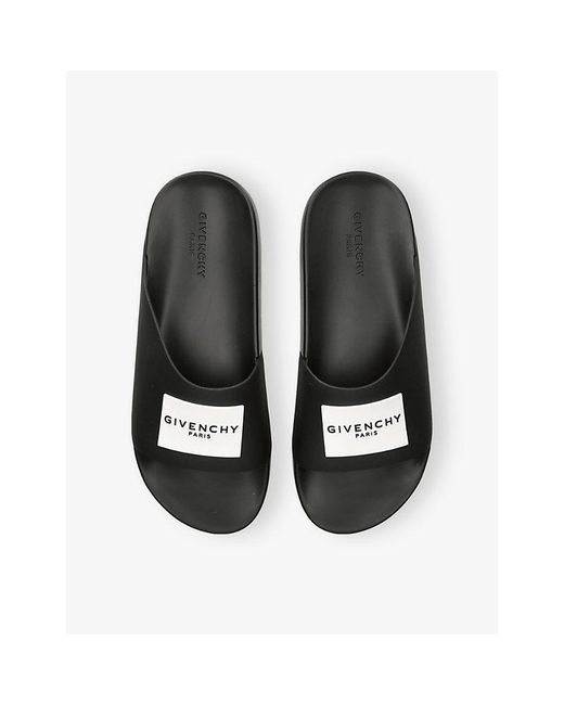 Givenchy Black Label Rubber Slides for men