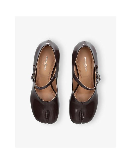 Maison Margiela Brown Tabi 60 Leather Mary-Janes