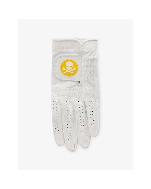 G/FORE White Signature Leather Golf Glove for men