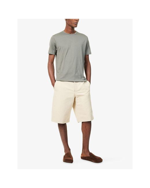 Sunspel Gray Classic Short-Sleeve Cotton T-Shirt for men