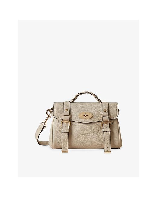 Mulberry Natural Alexa Mini Leather Satchel Bag