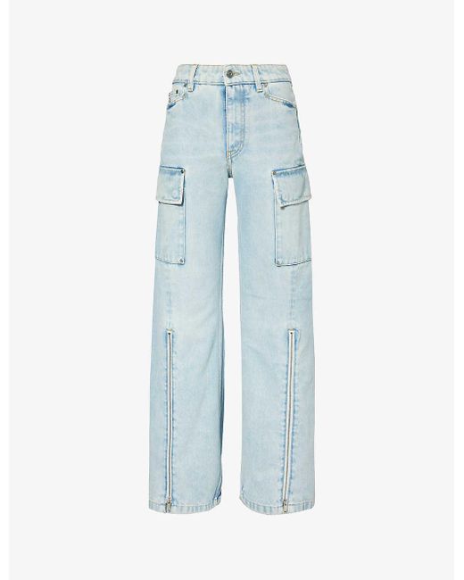 Stella McCartney Blue Wide-leg Mid-rise Jeans