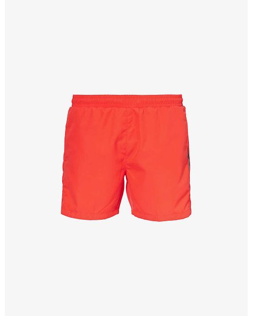 Boss Red Logo-print Regular-fit Recycled-polyester Swim Shorts Xx for men