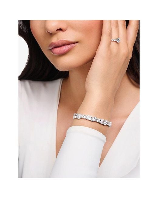 Thomas Sabo White Sterling- And Zirconia Tennis Bracelet