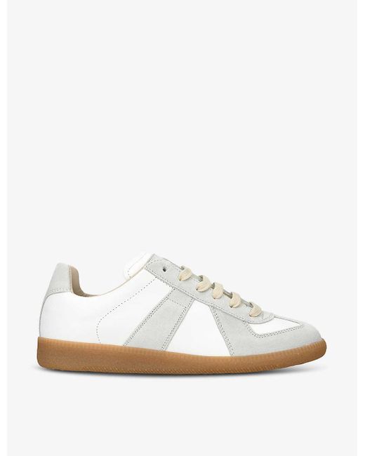 Maison Margiela White Replica Leather Low-top Trainers