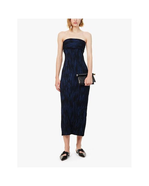 Proenza Schouler Blue Proenza Schouler Label / Ward Pleated Knitted Midi Dress