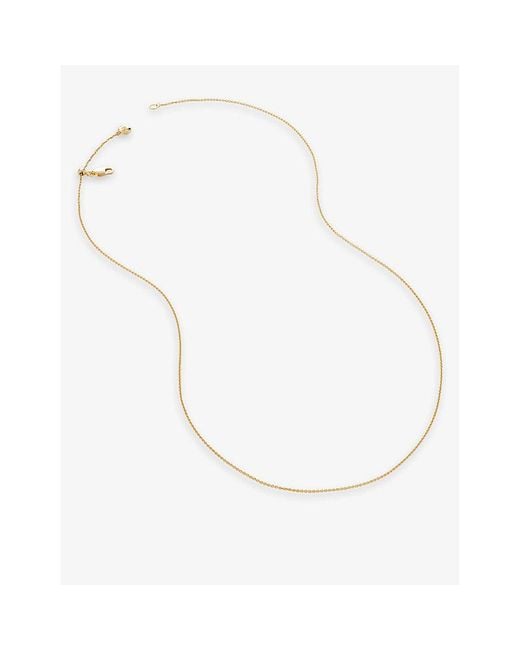 Monica Vinader White Fine 18Ct-Plated Vermeil Sterling- Chain Necklace