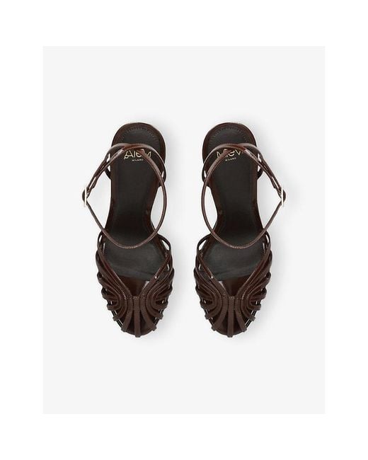 ALEVI White Blake 95 Leather Heeled Sandals