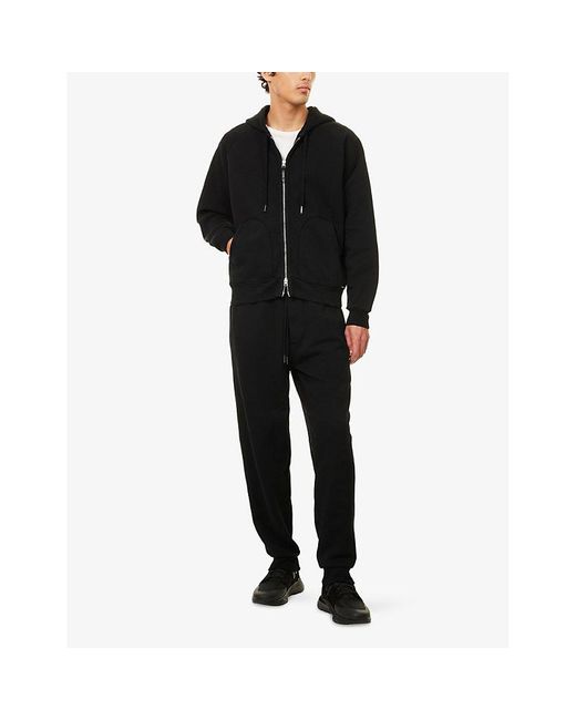 Tom Ford Black Zip-Through Relaxed Cotton-Jersey Hoody for men