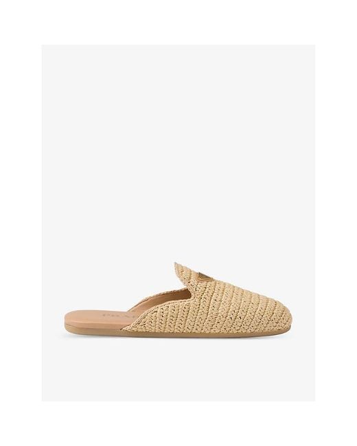 Prada Brand Plaque Chunky Sole Woven Mules in Natural Lyst UK