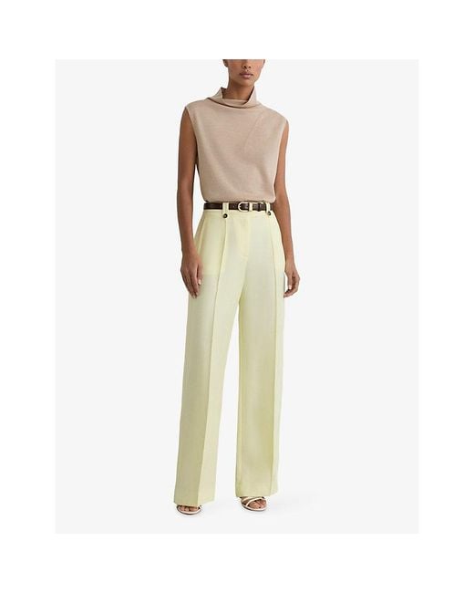 Reiss Natural Harper Sleeveless Wool Top