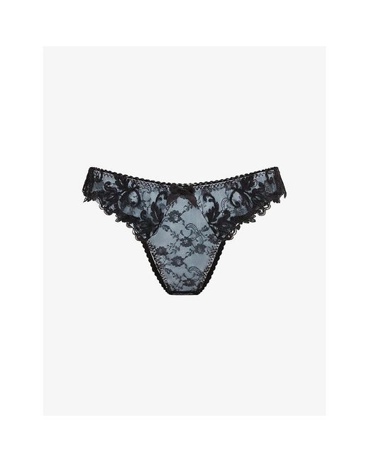 Agent Provocateur Black Clarette Lace Brazilian Briefs