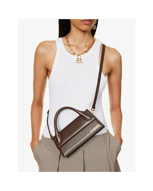 Jacquemus Le Chiquito Leather Cross-body Bag in Brown | Lyst