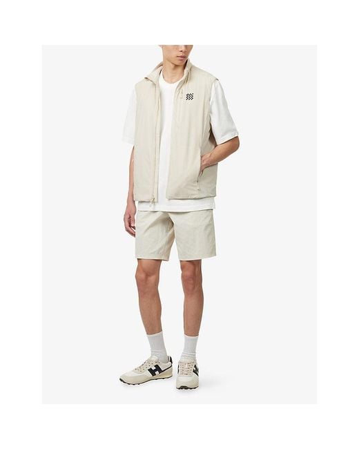 Manors White Branded Padded Shell Gilet for men