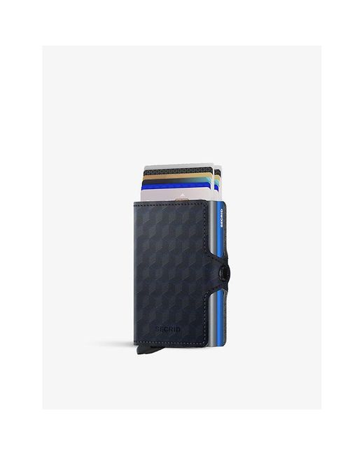 Secrid Twinwallet Leather And Aluminium Card Holder in Blue | Lyst