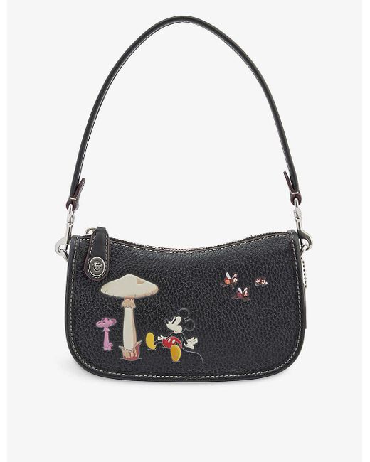 COACH Black X Disney Leather Top-handle Bag
