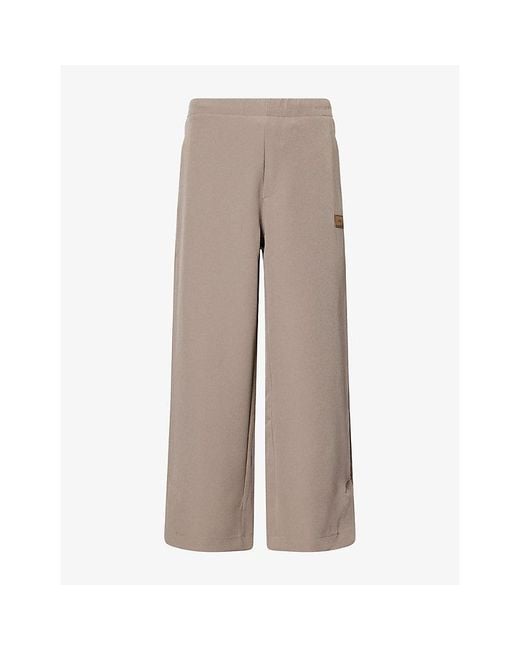 Amiri Brown Brand-Patch Cady Woven Jogging Bottoms for men