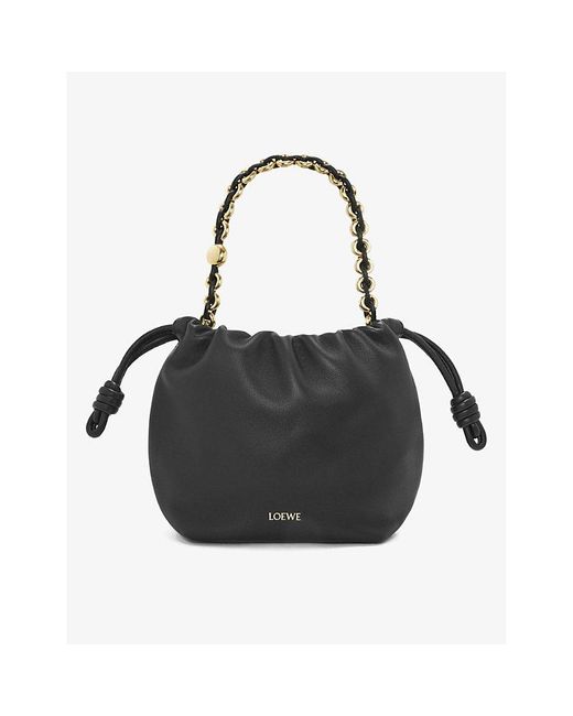Loewe Black Flamenco Mini Leather Clutch Bag