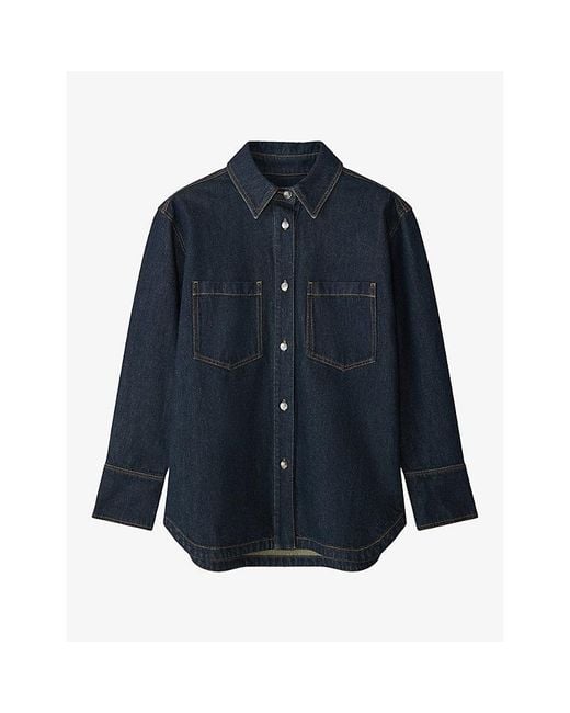 Joseph Blue Idar Chest-Pocket Denim Shirt