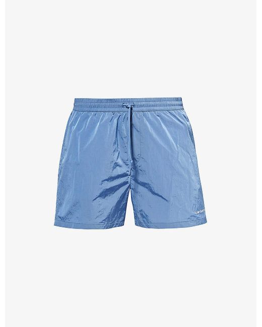 Carhartt Blue Tobes Brand-patch Swim Shorts X for men