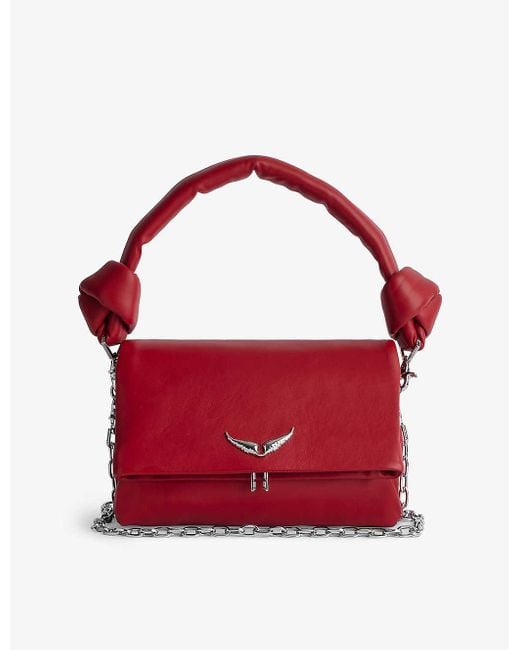 Zadig & Voltaire Red Rocky Eternal Leather Shoulder Bag