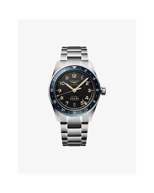 Longines Multicolor L3.802.4.60.6 Spirit Zulu Time Stainless-Steel And Ceramic Bezel 39Mm Automatic Watch for men