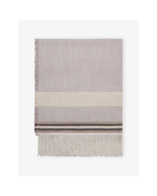The Row Gray Guna Cotton-Linen Scarf