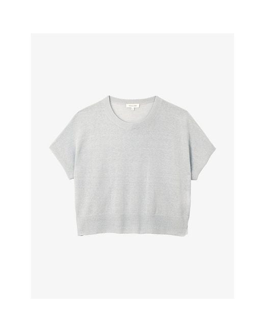 The White Company White Rich Relaxed Linen-Knit T-Shirt