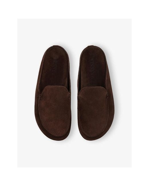 VINNY'S Brown Donnie Suede Mules