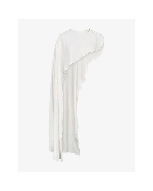 House Of Cb White Enya Silk Shawl
